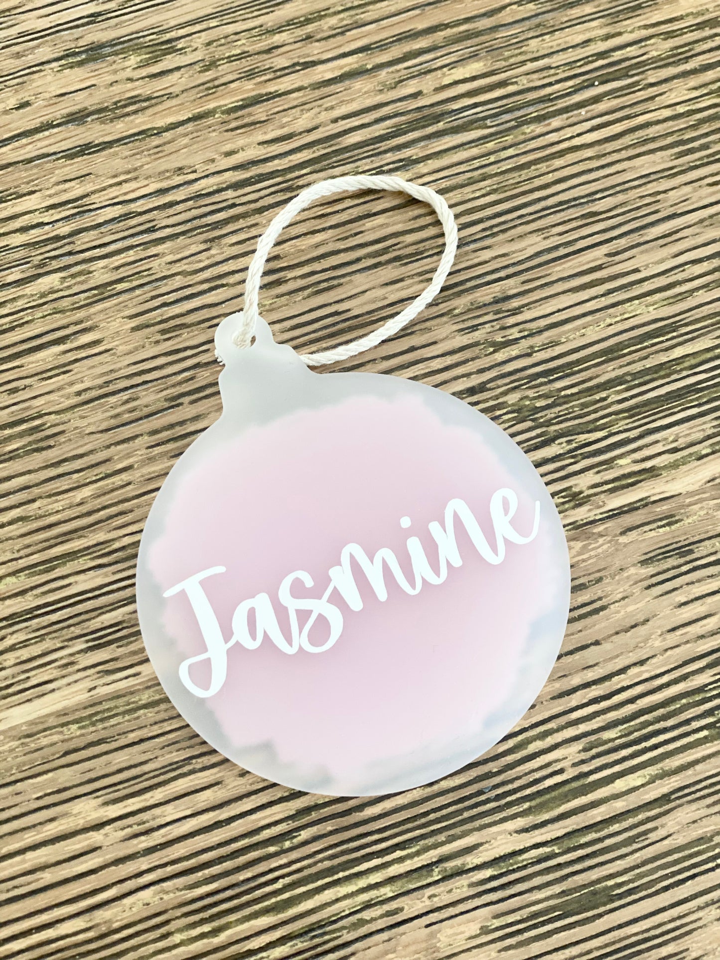 Flat Acrylic Bauble - Pink