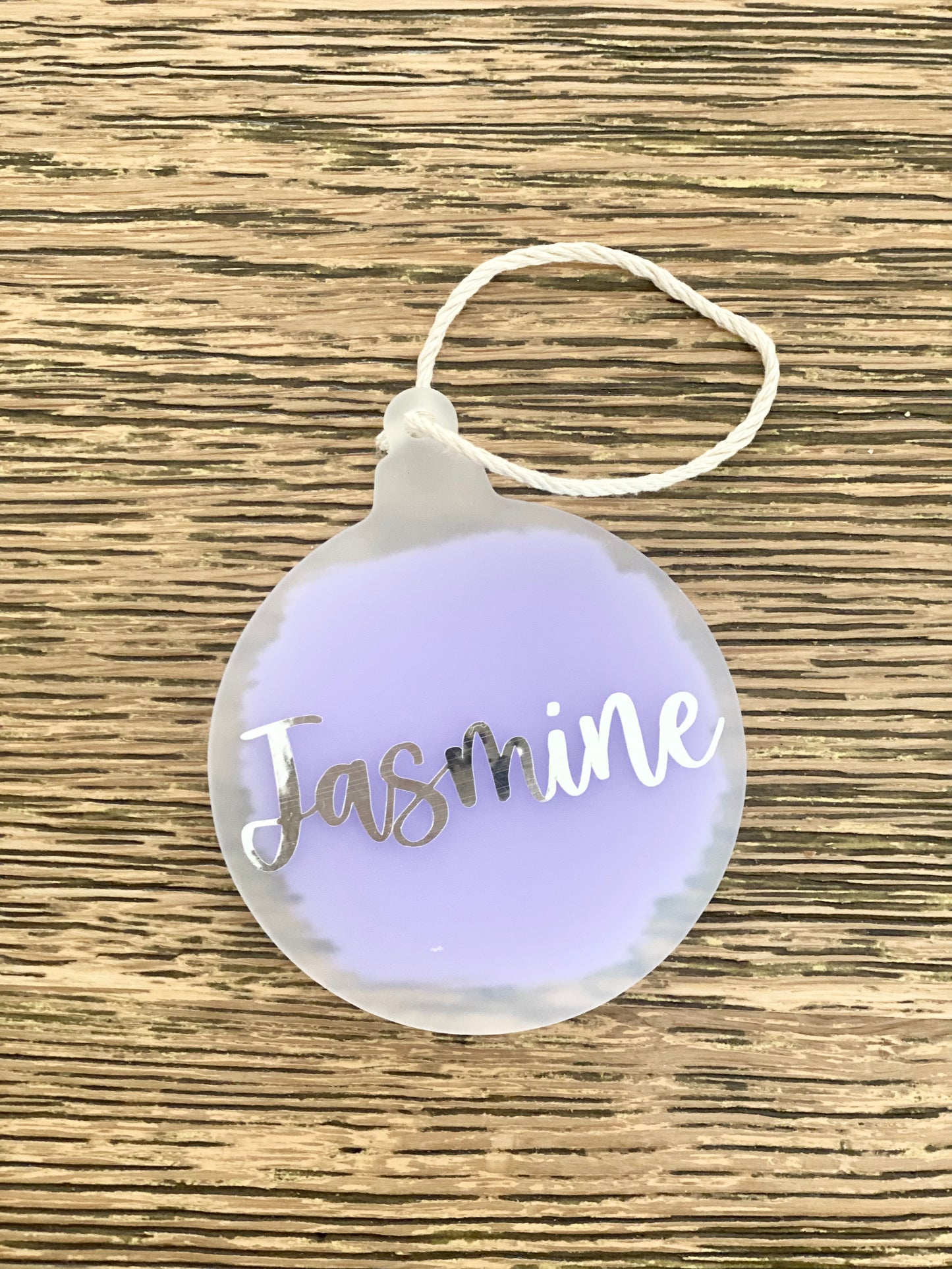 Flat Acrylic Bauble - Purple