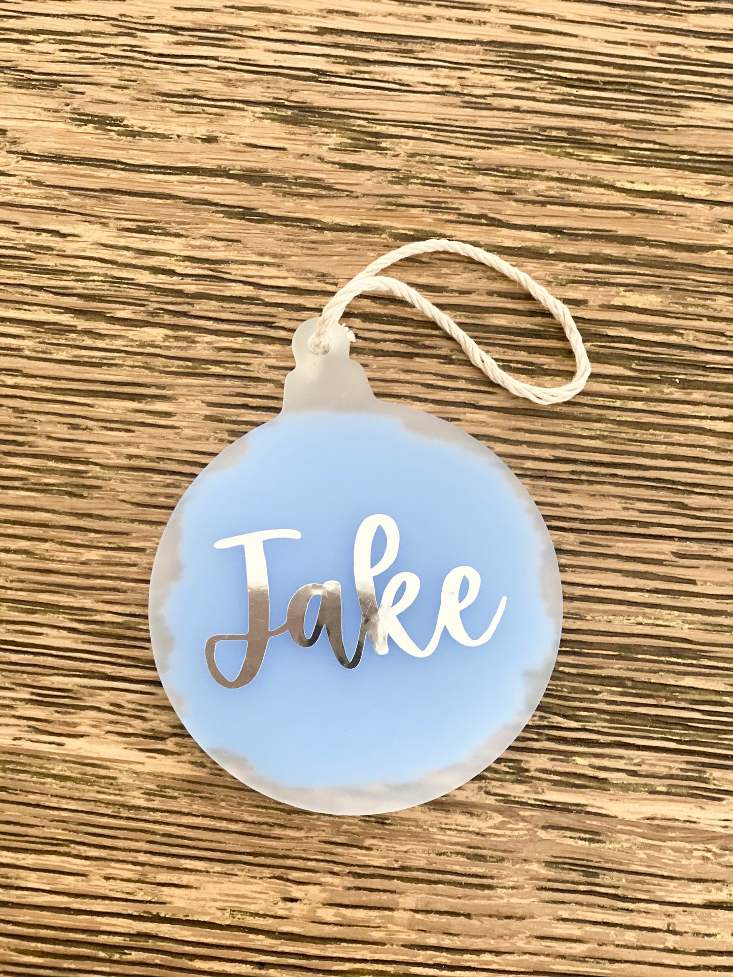 Flat Acrylic Bauble - Blue