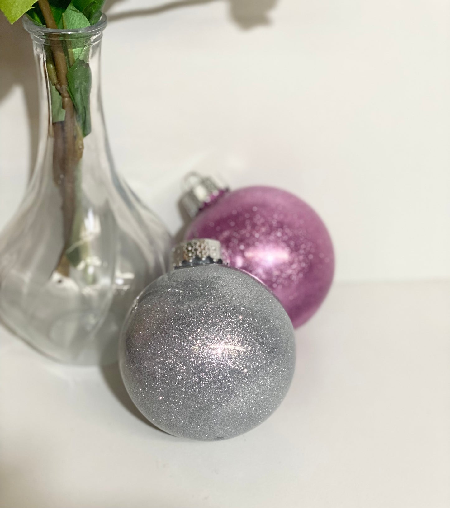 Glitter Bauble - Silver