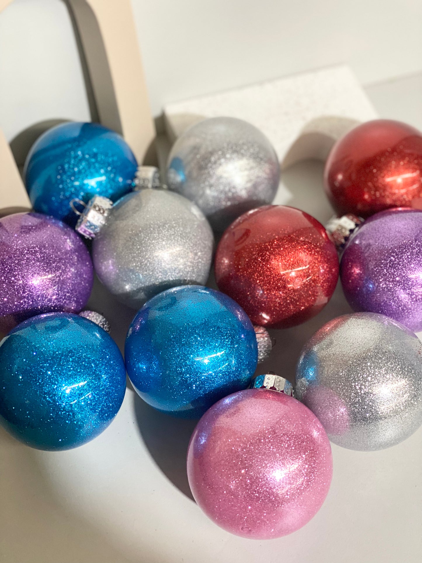 Glitter Bauble - Silver