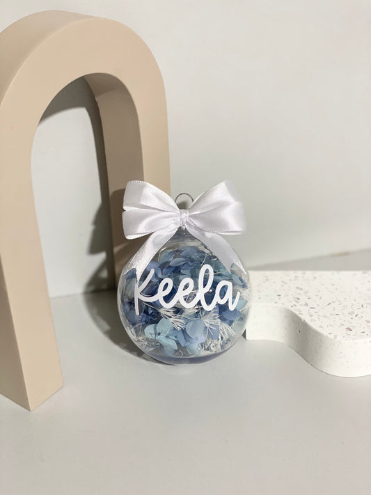 Floral Bauble - Blue